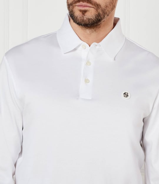 BOSS  BOSS Erkek Dokuma Polo Yaka Kısa Kol Günlük Beyaz Polo Yaka T-Shirt 50523917-100
