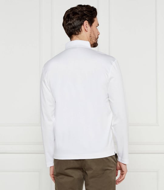 BOSS  BOSS Erkek Dokuma Polo Yaka Kısa Kol Günlük Beyaz Polo Yaka T-Shirt 50523917-100