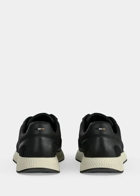 BOSS  BOSS Erkek Düşük Bilekli Ortopedik Tabanlı Logo İmzalı Siyah Sneaker 50568757-001