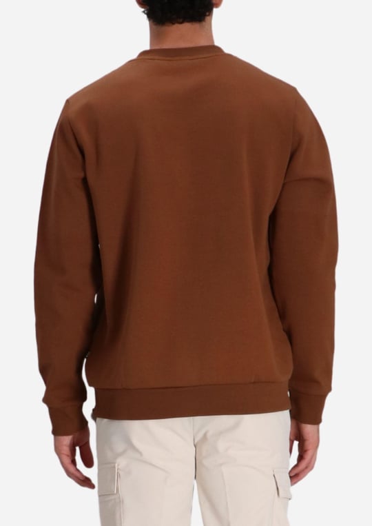 BOSS BOSS Erkek Düz Model Bisiklet Yaka Uzun Kol Kahverengi1 Sweatshirt 50520302-217