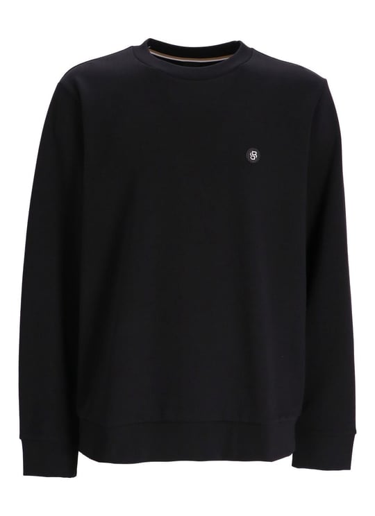 BOSS BOSS Erkek Düz Model Bisiklet Yaka Uzun Kol Siyah Sweatshirt 50520302-001