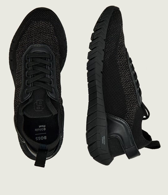 BOSS  BOSS Erkek Esnek ve Rahat Dış Taban Nefes Alabilen Üst Yüzeyli Siyah Sneaker 50562620-005