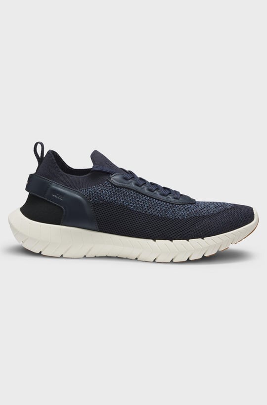 BOSS  BOSS Erkek Esnek ve Rahat Dış Taban Nefes Alabilen Üst Yüzeyli Mavi Sneaker 50562620-460