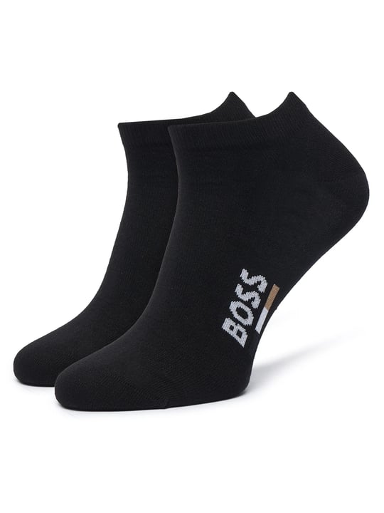 BOSS  BOSS Erkek İkili Pamuk Karışımlı Logolu Siyah Çorap 50559426-001