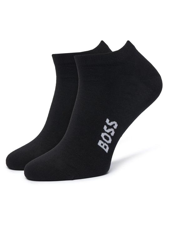 BOSS  BOSS Erkek İkili Pamuk Karışımlı Logolu Siyah Çorap 50559426-001