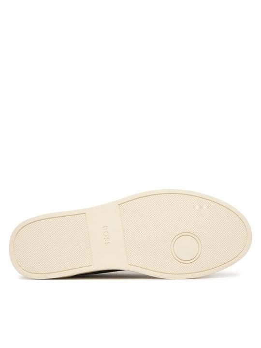 BOSS  BOSS Erkek Kabartma Logolu Düşük Bilekli Deri Siyah Sneaker 50557866-001