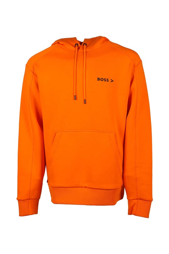 BOSS BOSS Erkek Kapüşonlu Uzun Kol Logolu Turuncu Sweatshirt 50486247-829