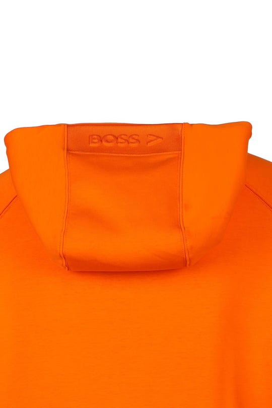 BOSS BOSS Erkek Kapüşonlu Uzun Kol Logolu Turuncu Sweatshirt 50486247-829