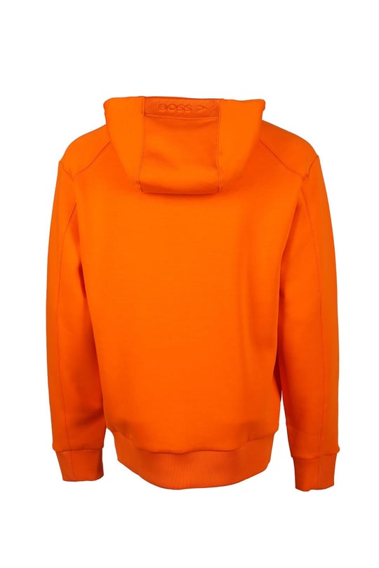 BOSS BOSS Erkek Kapüşonlu Uzun Kol Logolu Turuncu Sweatshirt 50486247-829