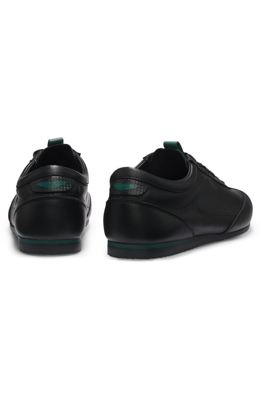 BOSS  BOSS Erkek Karbon Fiber Detaylı Rahat Tabanlı Hakiki Deri Siyah Sneaker 50570018-003