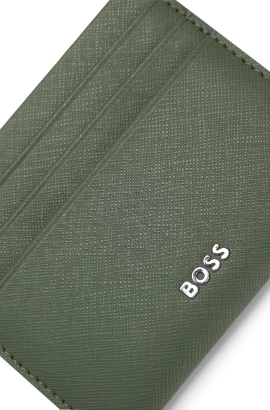 BOSS  BOSS Erkek Kart Bölmeli Deri Haki Kartlık 50568400-347