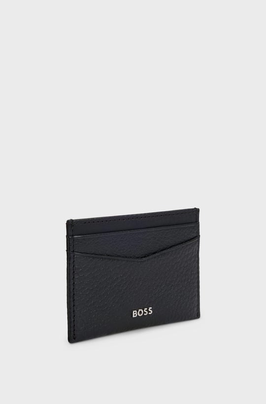 BOSS BOSS Erkek Logo Kabartmalı 4 Kart Bölmeli Deri Bej Kartlık 50529515-376