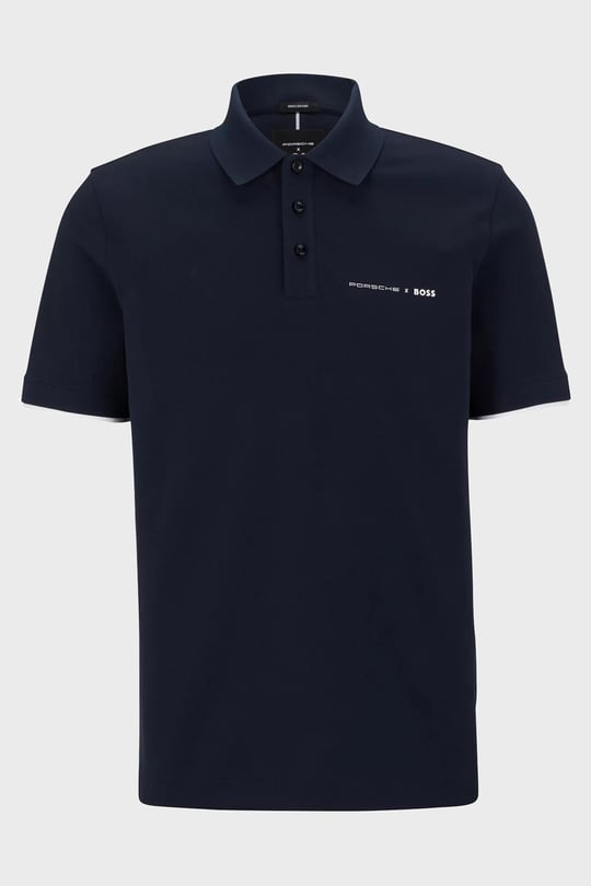 BOSS BOSS Erkek Logolu Basic Regular Fit Kısa Kollu Lacivert Polo Yaka T-Shirt 50486178-404