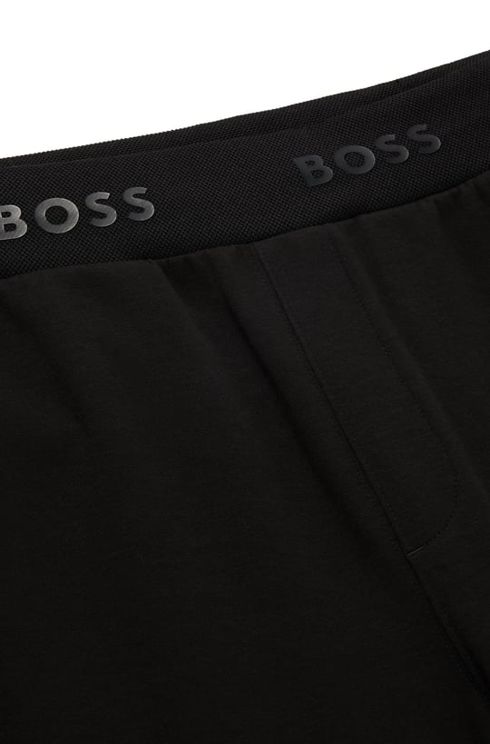 BOSS BOSS Erkek Logolu Basic Regular Fit Kısa Kollu Siyah Eşofman Altı 50481251-001