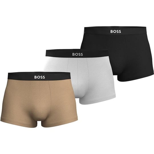 BOSS BOSS Erkek Logolu Bel Bantlı Organik Pamuk Karışımlı 3'lü Paket Çok Renkli Boxer 50544263-960