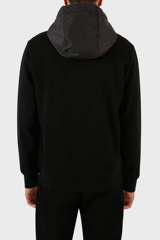 BOSS BOSS Erkek Marka Logo Detaylı Kapşonlu İpli Siyah Sweatshirt 50494631-001