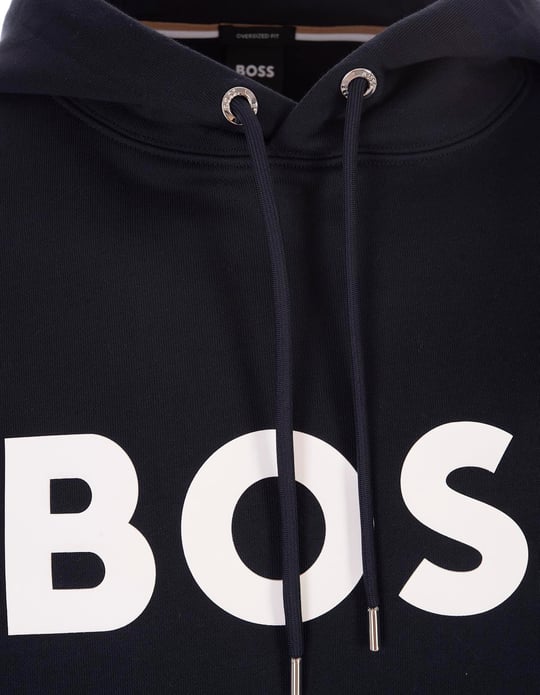 BOSS BOSS Erkek Marka Logo Detaylı Regular Fit Uzun Kollu Lacivert Sweatshirt 50496661-404
