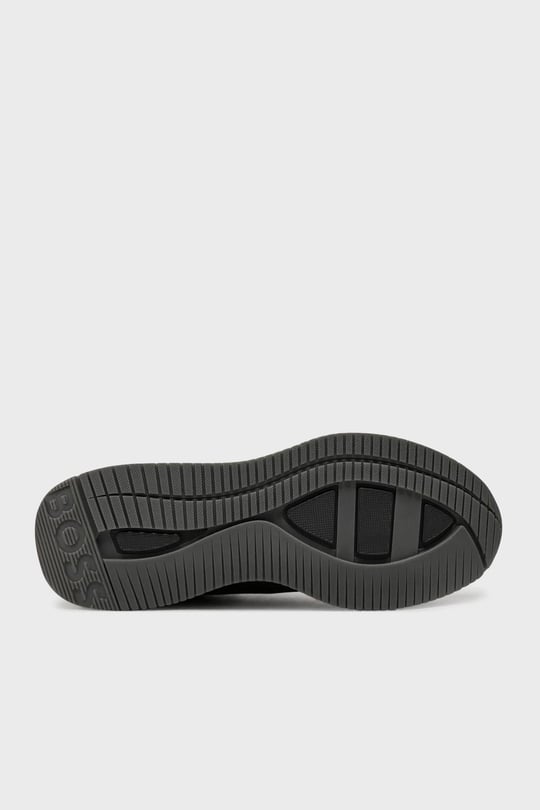BOSS BOSS Erkek Marka Logolu Bağcıklı Kaydırmaz Tabanlı Günlük Siyah Sneaker 50522908-005