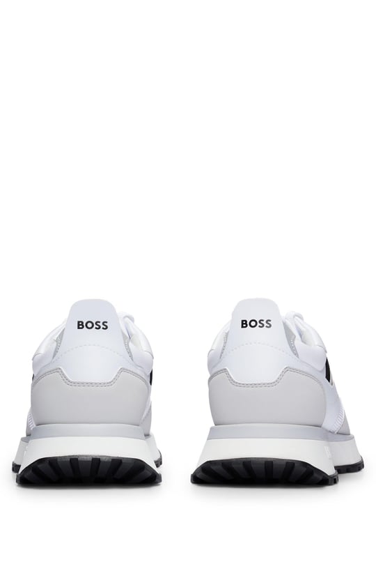 BOSS BOSS Erkek Marka Logolu Bağcıklı Kaydırmaz Tabanlı Günlük Beyaz Sneaker 50498280-100