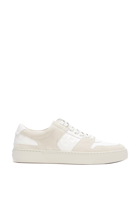 BOSS BOSS Erkek Marka Logolu Bağcıklı Kaydırmaz Tabanlı Günlük Krem-beyaz Sneaker 50517057-110