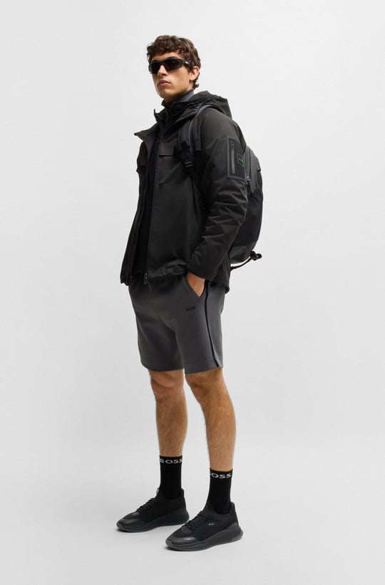BOSS BOSS Erkek Marka Logolu Bağcıklı Kaydırmaz Tabanlı Günlük Siyah Sneaker 50523113-002
