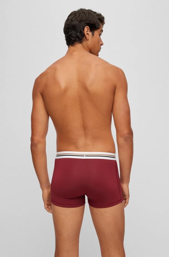 BOSS BOSS Erkek Marka Logolu Beli Lastikli Bordo Boxer 50492200-602