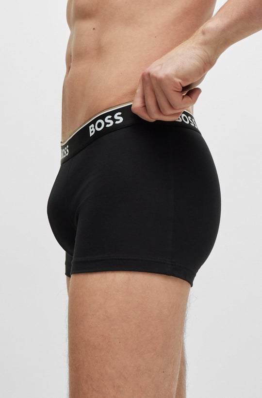 BOSS BOSS Erkek Marka Logolu Beli Lastikli Siyah Boxer 50475274-001