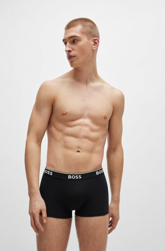 BOSS BOSS Erkek Marka Logolu Beli Lastikli Siyah Boxer 50475274-001