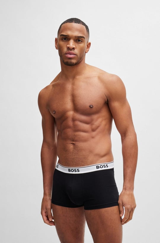 BOSS BOSS Erkek Marka Logolu Beli Lastikli Siyah1 Boxer 50475274-994