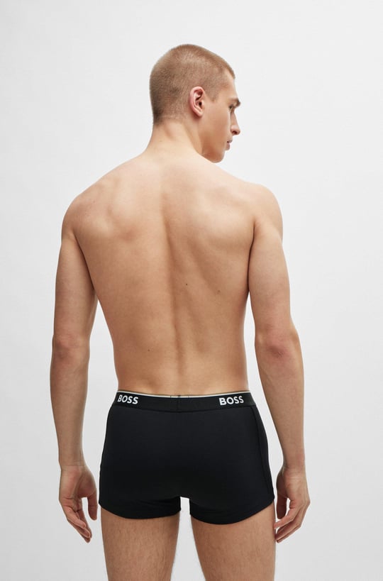 BOSS BOSS Erkek Marka Logolu Beli Lastikli Siyah Boxer 50475274-001