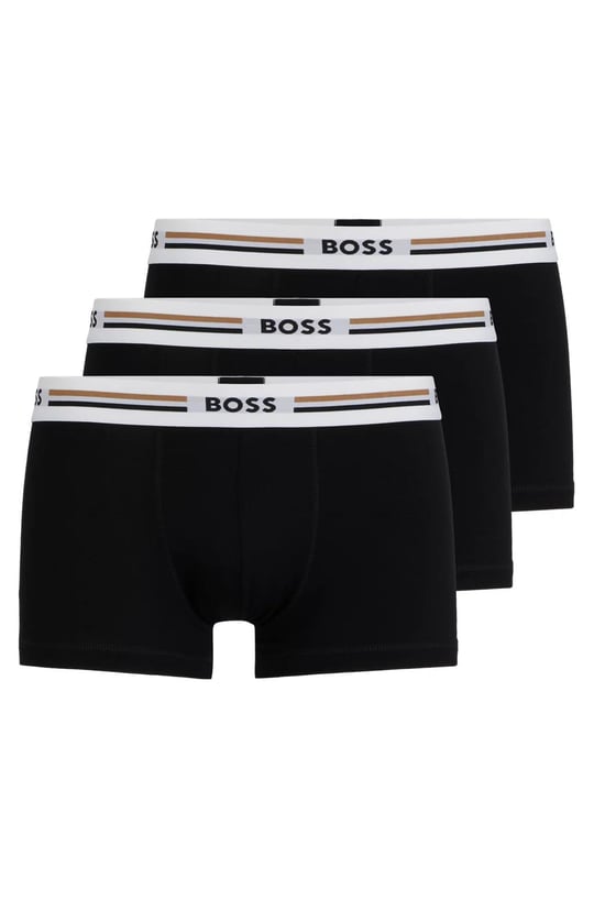 BOSS BOSS Erkek Marka Logolu Beli Lastikli Siyah Boxer 50492200-001