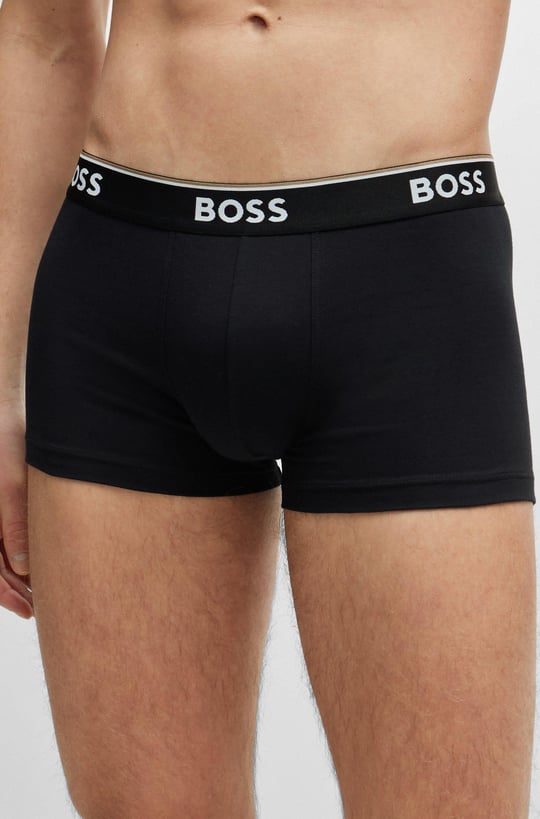 BOSS BOSS Erkek Marka Logolu Beli Lastikli Siyah Boxer 50475274-001