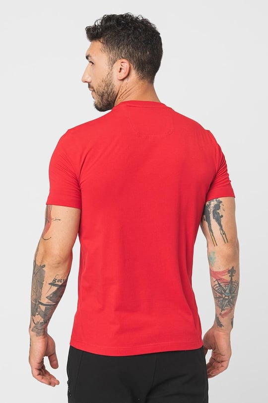 BOSS BOSS Erkek Marka Logolu Kısa Kol Yuvarlak Yaka Kırmızı T-Shirt 50494337-610