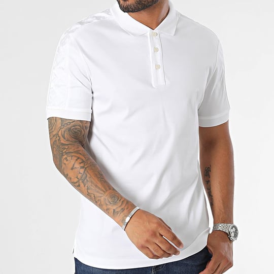 BOSS BOSS Erkek Marka Logolu Kısa Kollu Polo Yaka Slim Beyaz Polo Yaka T-Shirt 50494073-100