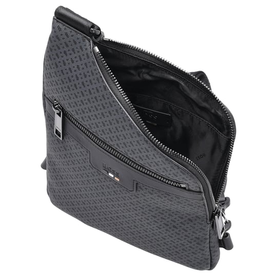 BOSS  BOSS Erkek Monogram Logo Detaylı Fermuarlı Ayarlanabilir Askılı Gri Bel Çantası 50568381-001