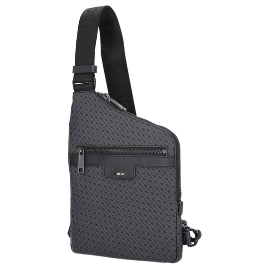 BOSS  BOSS Erkek Monogram Logo Detaylı Fermuarlı Ayarlanabilir Askılı Gri Bel Çantası 50568381-001