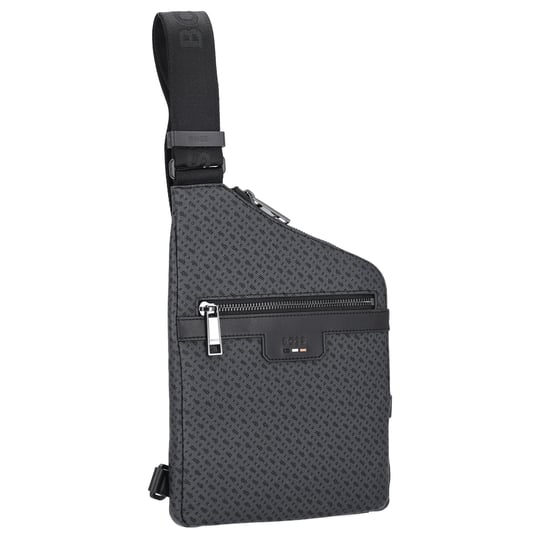 BOSS  BOSS Erkek Monogram Logo Detaylı Fermuarlı Ayarlanabilir Askılı Gri Bel Çantası 50568381-001