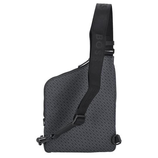 BOSS  BOSS Erkek Monogram Logo Detaylı Fermuarlı Ayarlanabilir Askılı Gri Bel Çantası 50568381-001