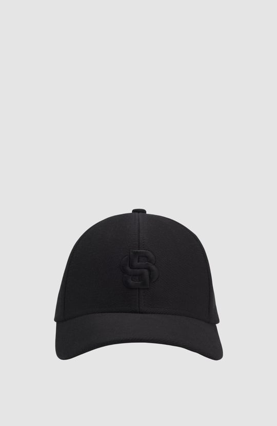 BOSS  BOSS Erkek Monogram Logo İşlemeli Pamuklu Siyah Şapka 50566252-001