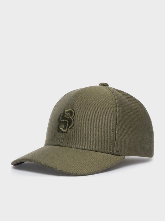 BOSS  BOSS Erkek Monogram Logo İşlemeli Pamuklu Haki Şapka 50566252-347