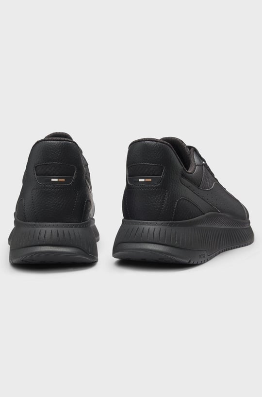 BOSS  BOSS Erkek Monogram Logolu Nefes Alabilen Tasarımlı Siyah Sneaker 50557828-005