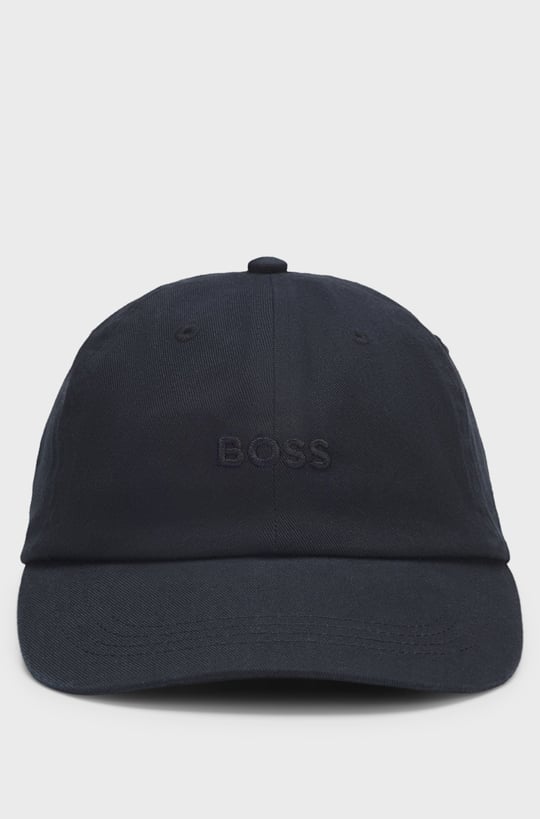 BOSS  BOSS Erkek Nakışlı Logo Desenli Ayarlanabilir Tokalı Pamuklu Siyah Şapka 50574494-001