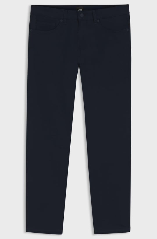 BOSS BOSS Erkek Normal Bel Daralan Paça Düz Model Cep Detay Lacivert Pantolon 50543953-404