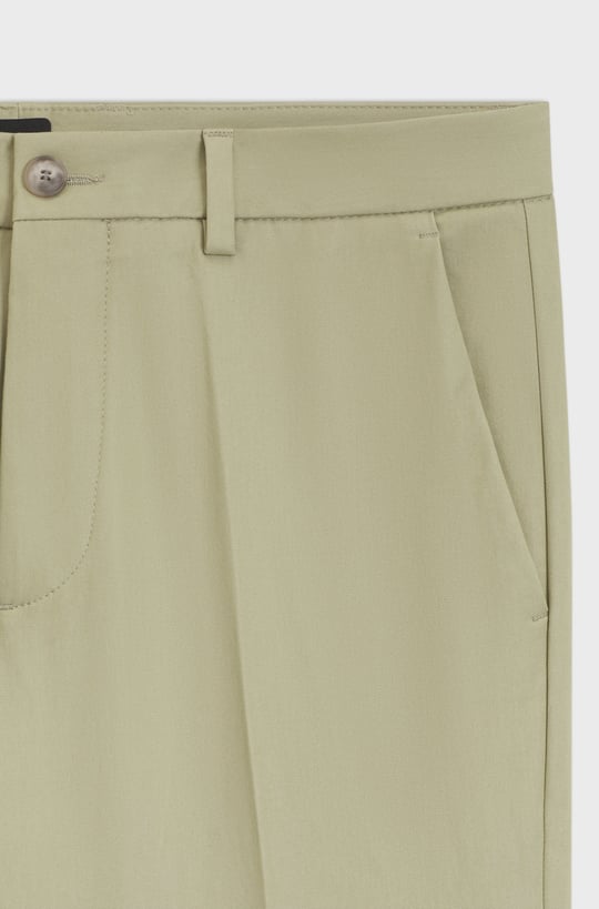 BOSS  BOSS Erkek Normal Bel Daralan Paça Düz Model Cep Detay Açık Yeşil Pantolon 50543945-254