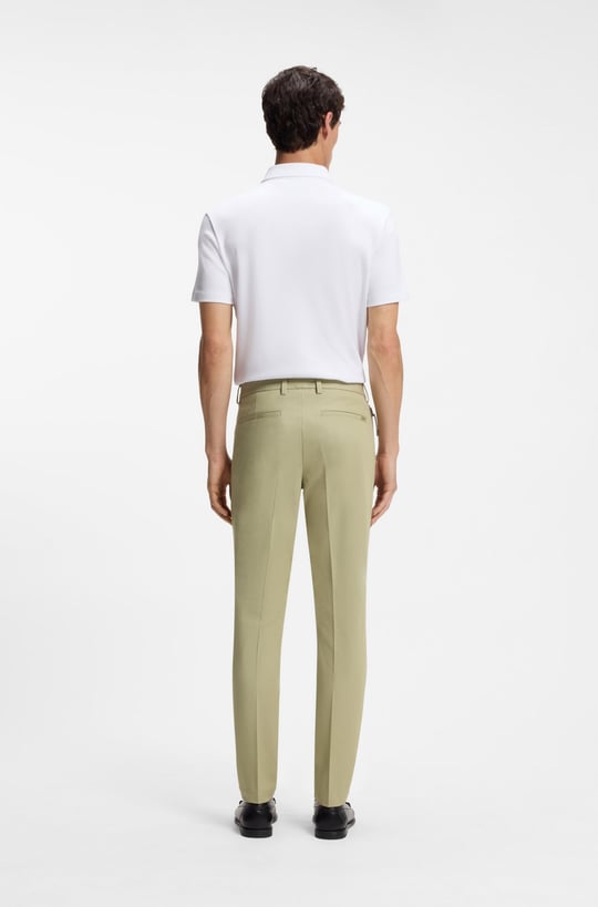 BOSS  BOSS Erkek Normal Bel Daralan Paça Düz Model Cep Detay Açık Yeşil Pantolon 50543945-254