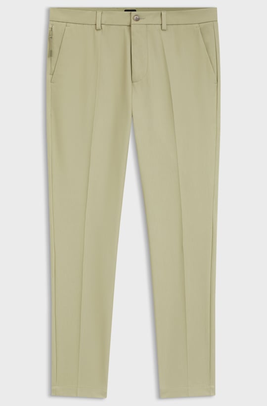 BOSS  BOSS Erkek Normal Bel Daralan Paça Düz Model Cep Detay Açık Yeşil Pantolon 50543945-254