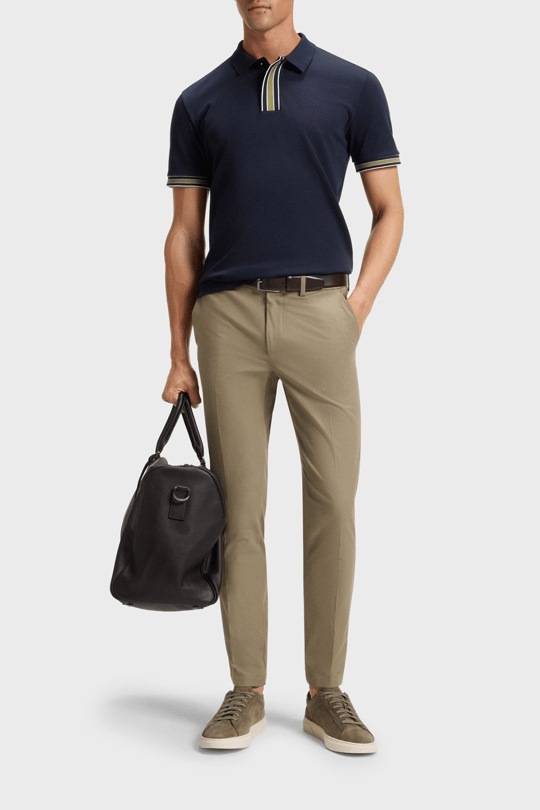 BOSS  BOSS Erkek Normal Bel Daralan Paça Düz Model Cep Detay Yeşil Pantolon 50543945-252
