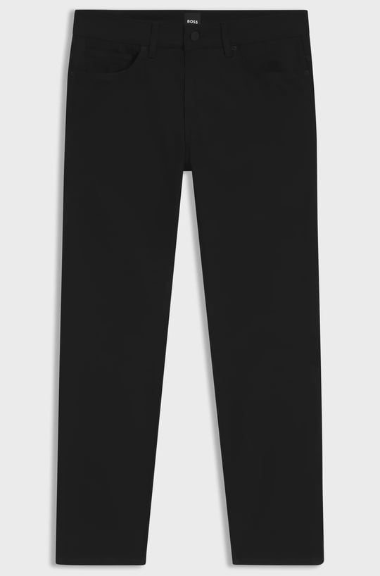 BOSS BOSS Erkek Normal Bel Daralan Paça Düz Model Cep Detay Siyah Pantolon 50543953-001