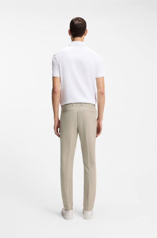 BOSS  BOSS Erkek Normal Bel Daralan Paça Düz Model Cep Detay Bej Pantolon 50543945-294
