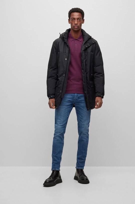BOSS BOSS Erkek Normal Belli Dar Kesim Düz Paça Lacivert Jeans 50483899-423